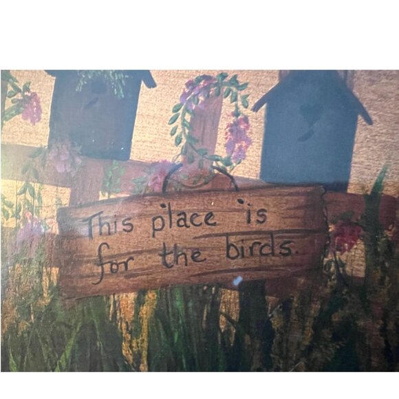 Sweet Vintage FRAMED Birdhouse Artwork w/ Poem | Farmhouse, Rustic & Boho Decor - Picture 4 of 16